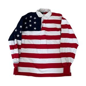 Rugby wear USA flag collars shirt